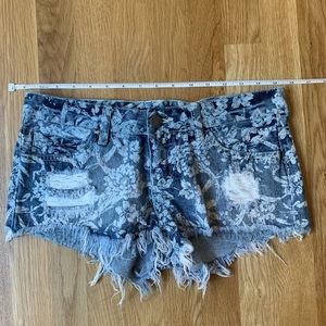 Billabong Timekeeps Floral Denim Shorts